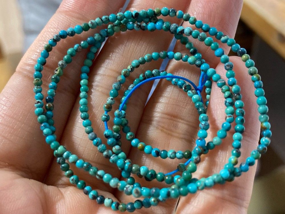 T23-8 天然 ターコイズ トルコ石 ミニ 2MM