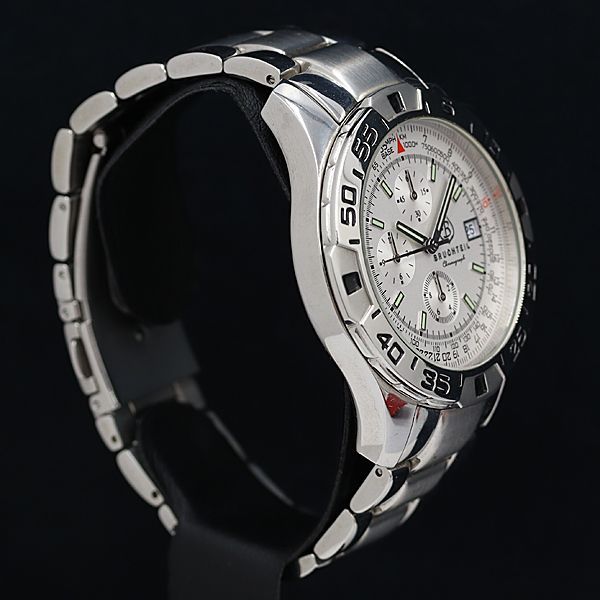 良品 QZ 箱付 ブラフタイル BT403M デイト クロノグラフ 白文字