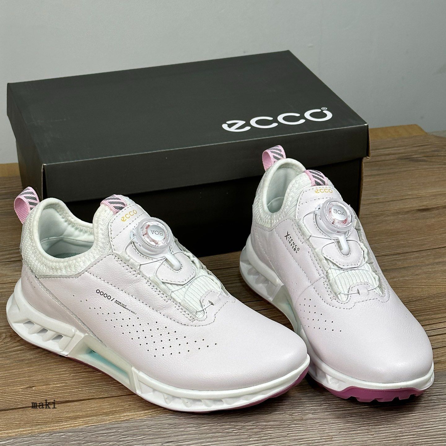 ecco ゴルフシューズ BOAホワイト ECCO Golf S Three BOA メンズ レザーGore-Texゴルフシューズ