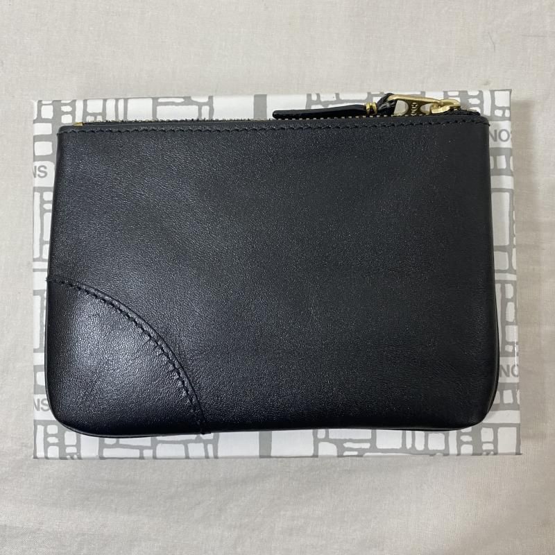 新品 コムデギャルソン ウォレット SA8100VB レザー 財布 黒 ポーチ コムデギャルソン ウォレット ベリーブラック・ポーチ型財布（小