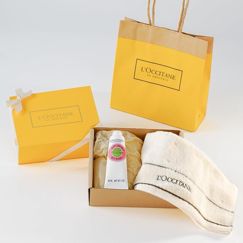 ロクシタン(L'OCCITANE) HAPPY BIRTHDAY ハンドクリームギフト 誕生日 タオル付き ギフト プレゼント 男性 女性 人気 シアハンドクリーム 30mL