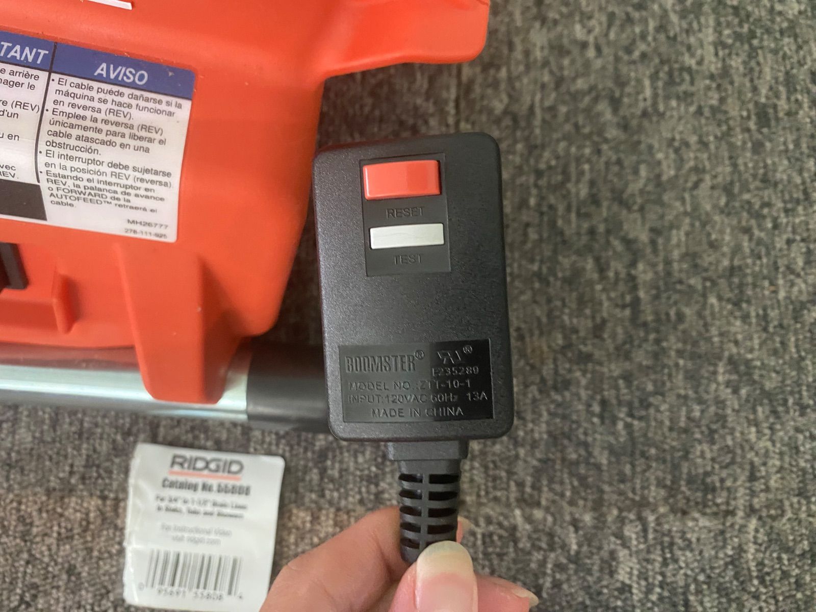 € RIDGIDドレンクリーナー PowerClear No.55808 AC120V 動作未 HRDEVELOPMENT_JP