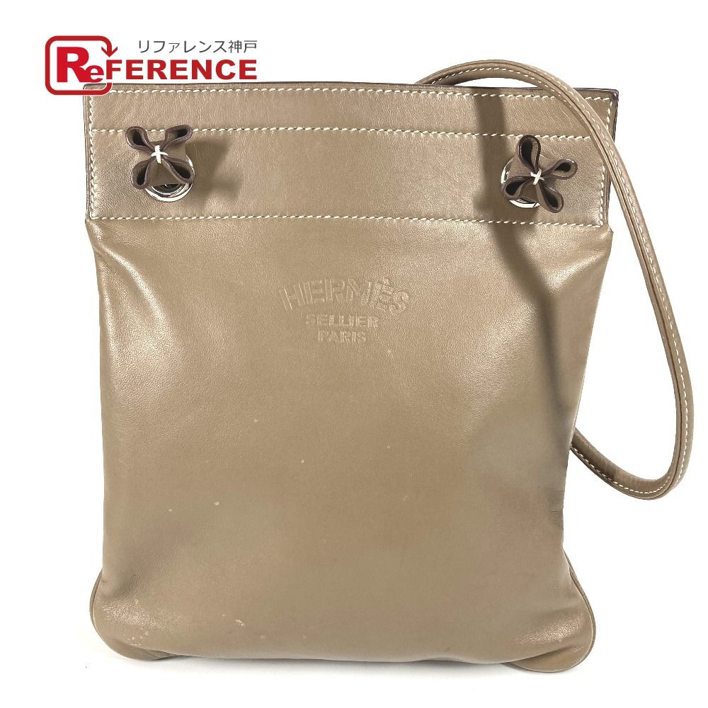 HERMES エルメス ショルダーバッグ サックアリーヌミニ サックアリーヌ ミニ レザー エトゥープ グレー