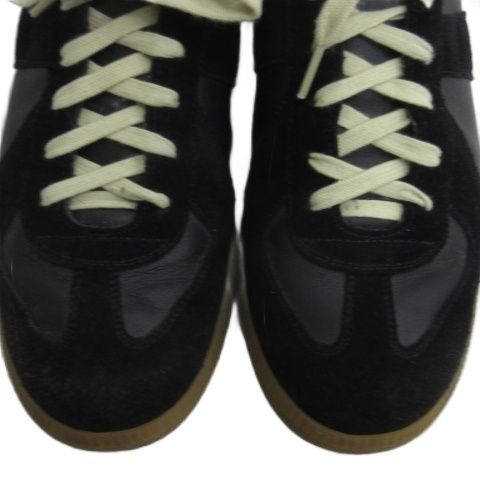 メゾンマルジェラ REPLICA スエード スニーカー 黒 メゾンマルジェラ