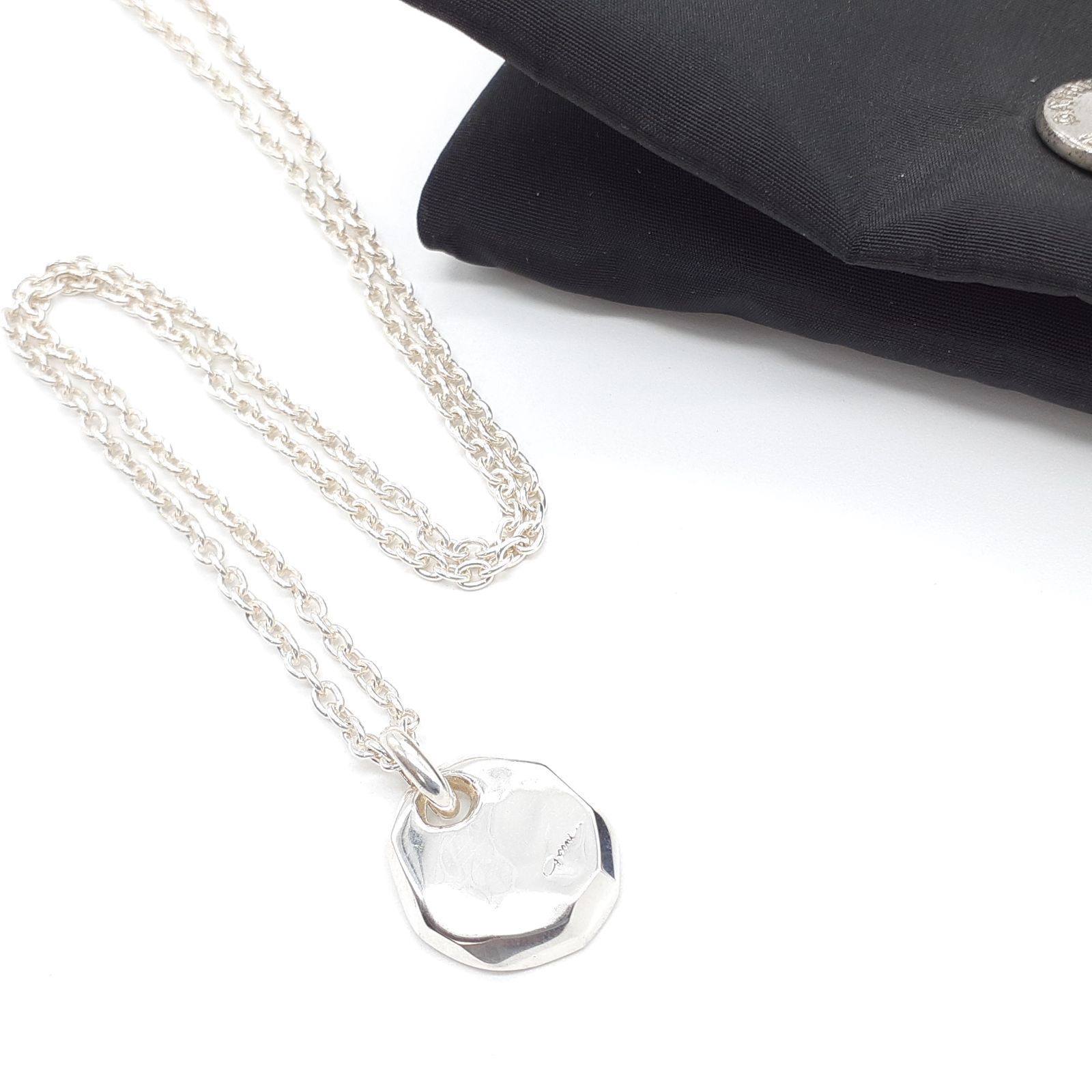 GARNI ガルニ クロッケリーネックレス シルバー レザーポーチ付属