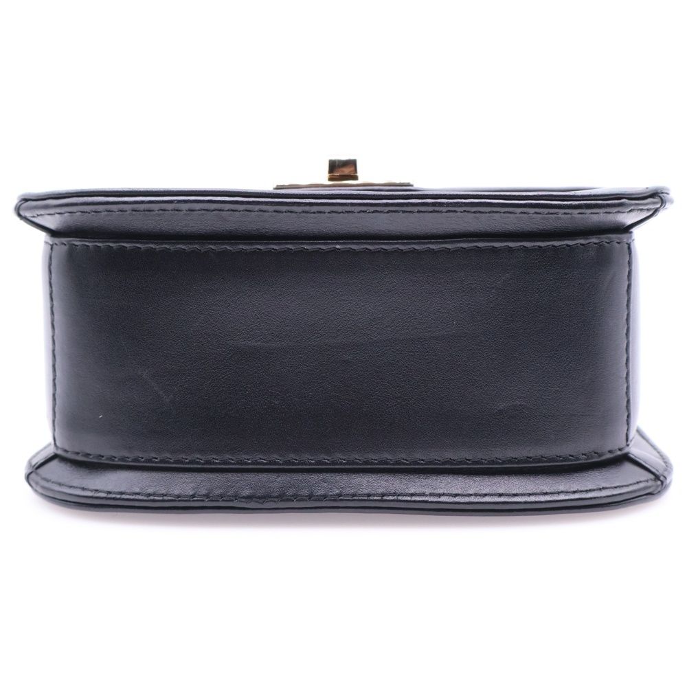 p51【極美品】ヴァレンティノ　VLTNロゴ　ブラック　レザーショルダーバッグ. VALENTINO (ヴァレンティノ) VLTN ロゴ チェーンショルダー