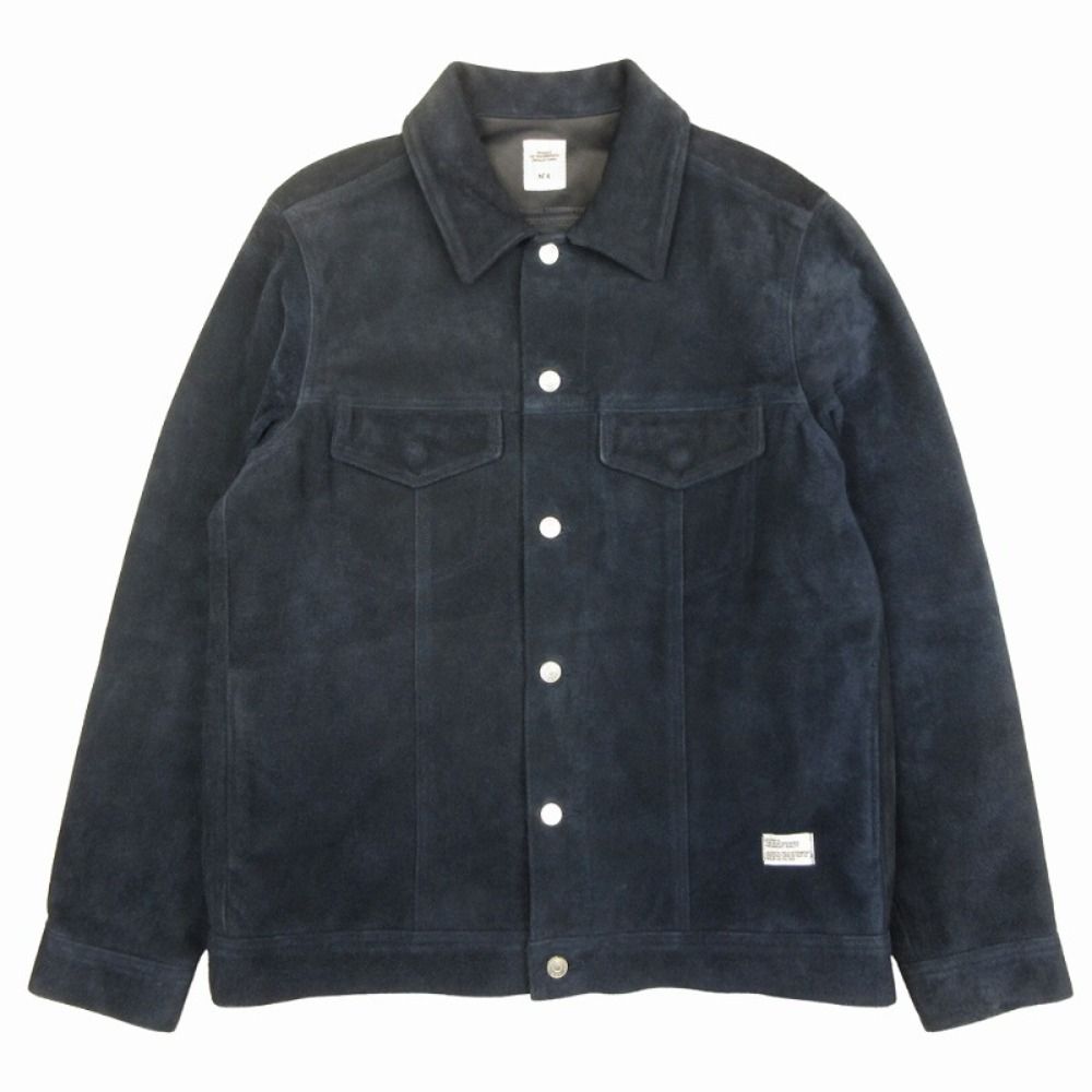23AW BEDWIN - THE HEARTBREAKERS ベドウィンアンドザハートブレイカーズ SUEDE JACKET スエード ジャケット N°4 紺 ネイビー メンズ 古着
