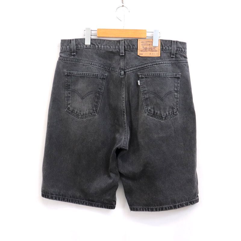 90s vintage Levi's 550 ブラックデニム ショートパンツ メンズ 表記38