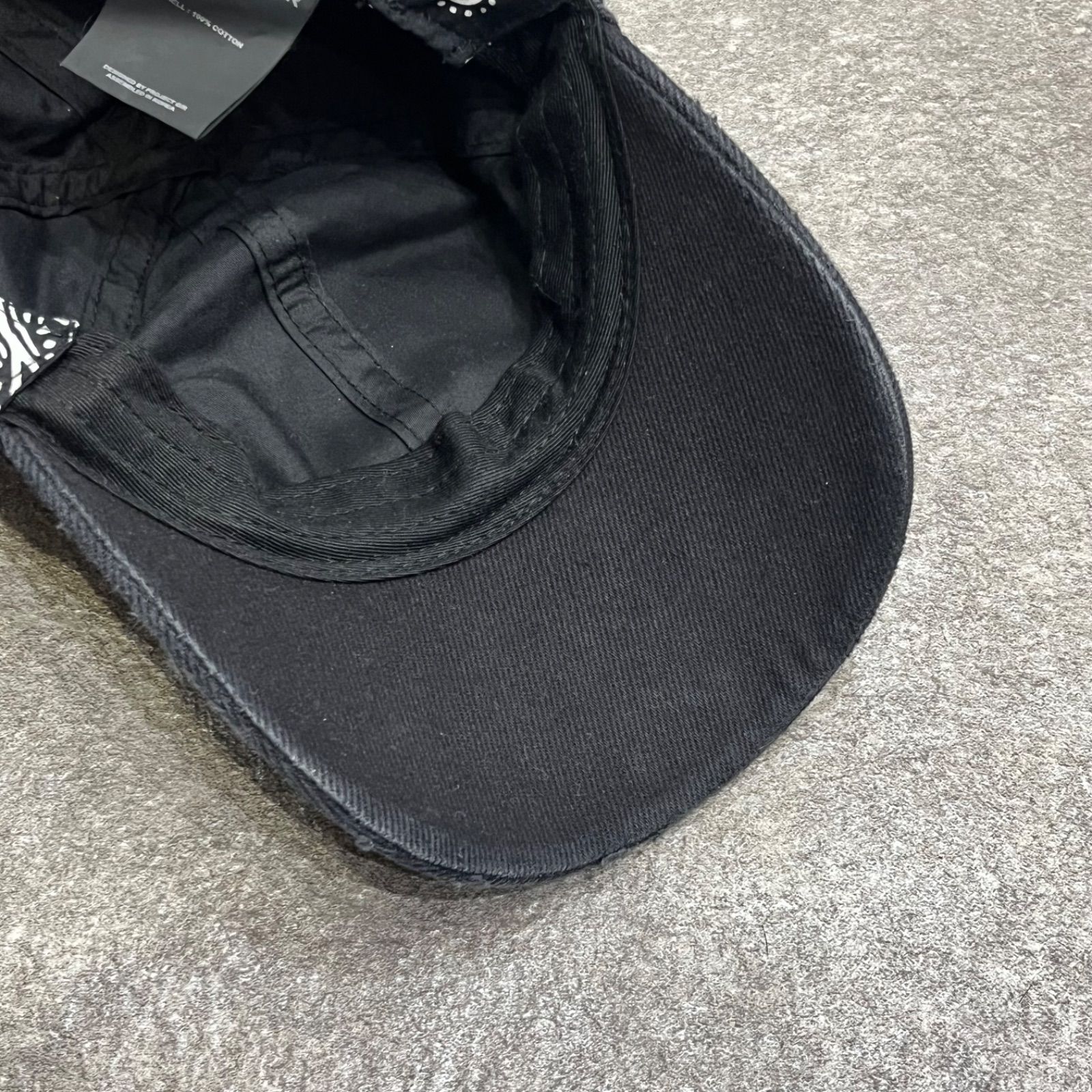PROJECT G/R LAYERED BASEBALL CAP / BLK バンダナ 刺繍
