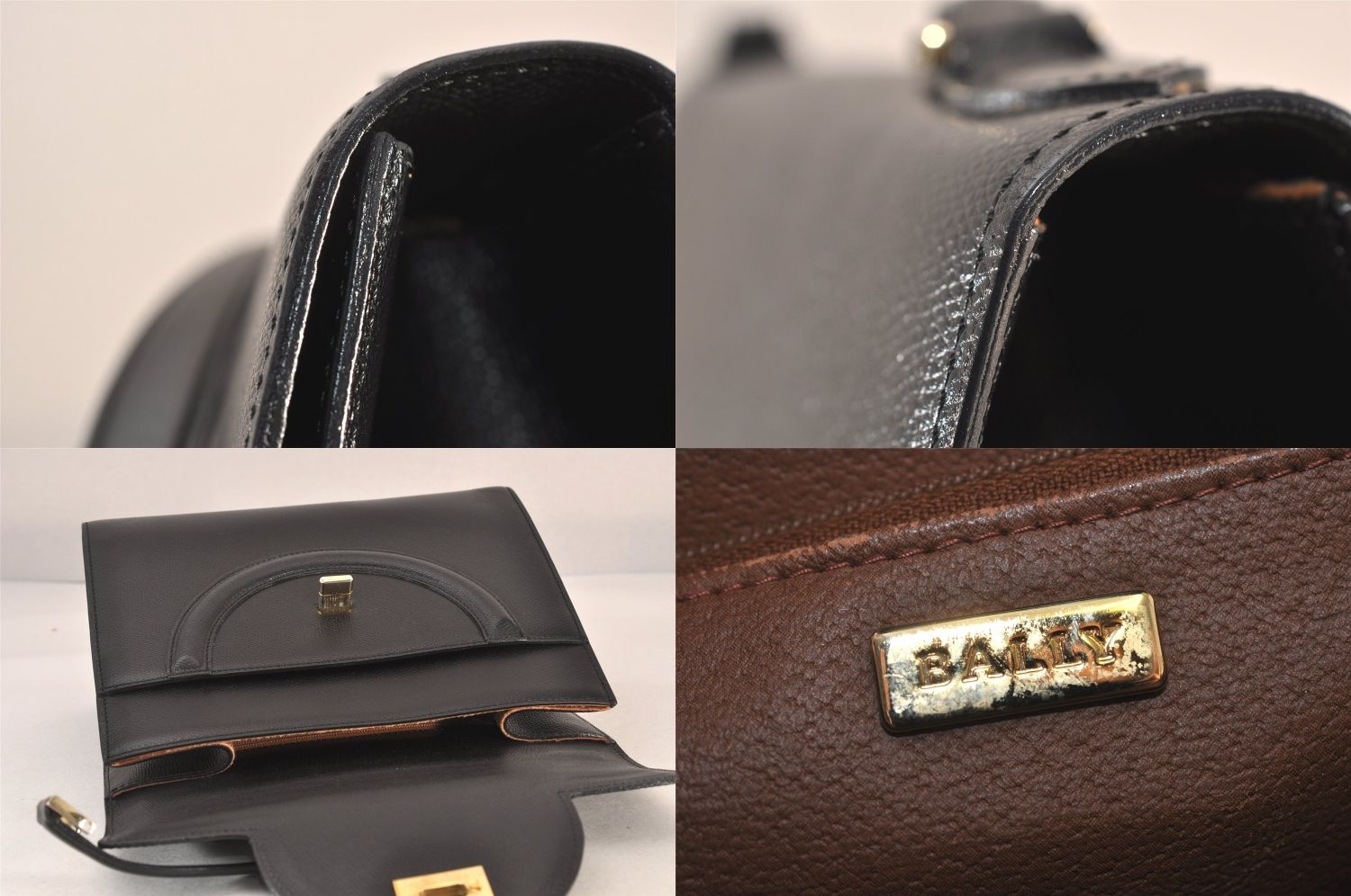 BALLY バリー 2WAYボリード型レザーハンドショルダーバッグ ヴィンテージ BALLY バリー 2WAYボリード型レザーハンドショルダーバッグ