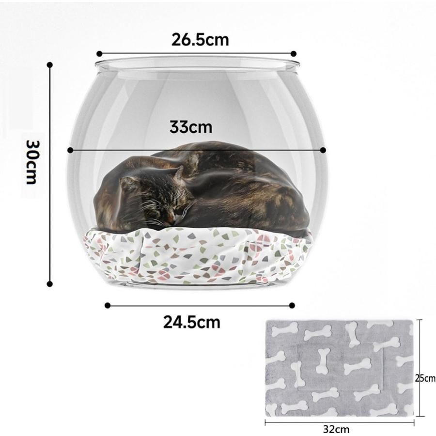 ふ*️様 半魚ネコ③ 25cm✖️20cmパネルキャンバス キャティーマン にゃんこの金魚鉢 猫 にゃんこの金魚鉢 猫 猫
