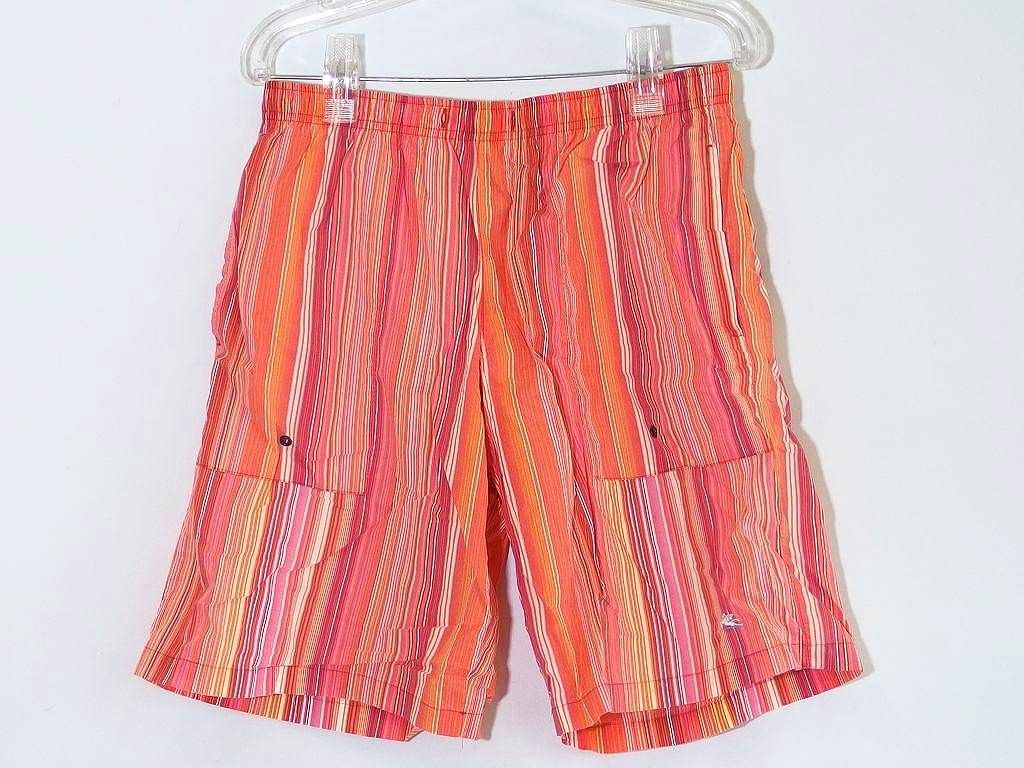 【217848】ETRO エトロ  スイムショーツ　ストライプ柄 メンズ  M オレンジ