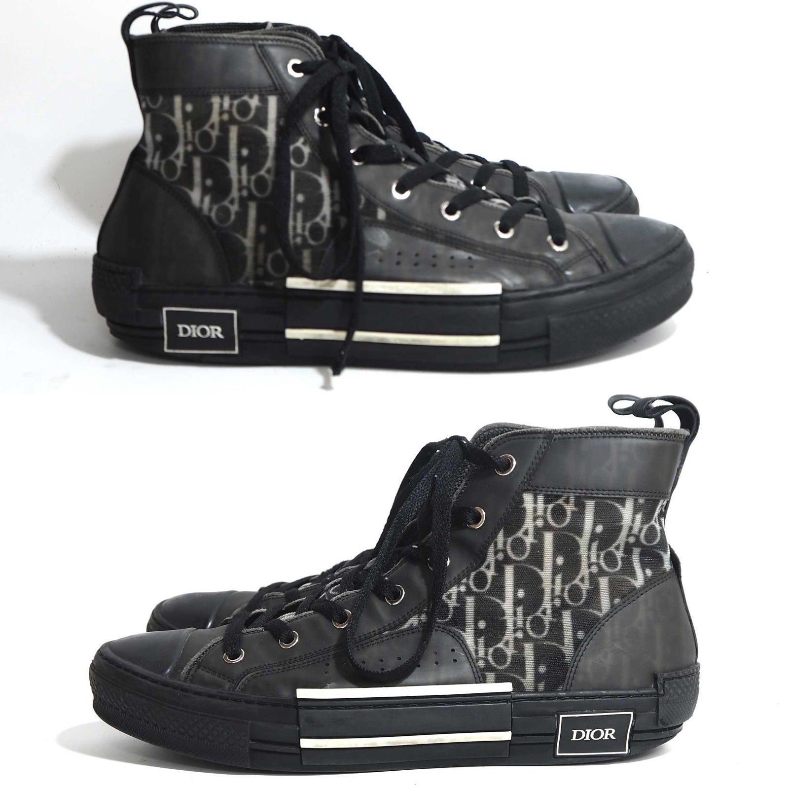【大人気!】DIOR ハイトップ プラットフォームスニーカー □ディオール DIOR B23 ハイトップ スニーカー オブリーク 42