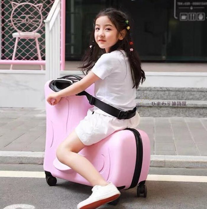  乗れるスーツケース 子どもが乗れる キッズキャリー 乗れるキャリー キャリーバッグ 子供用 子供乗れる キャリーケース 子供 スーツケース 乗れる 子供キャリー 軽量 大容量 Mサイズ 4 zvk 843 その他 キッズファッション小物
