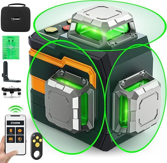 在庫処分】CIGMAN レーザー墨出し器 アプリで遠隔操作 3x360 在庫処分】CIGMAN レーザー墨出し器 アプリで遠隔操作 3x360