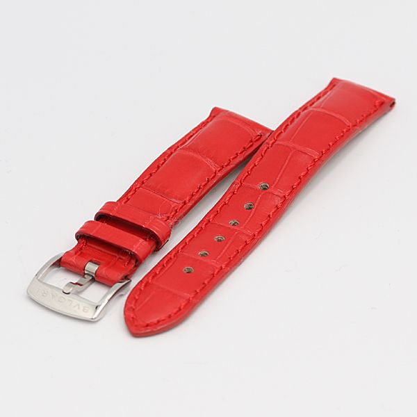 良品 ブルガリ 純正ベルト レザー レッドカラー 14ｍｍ用 レディース腕時計 KMR 2000000 NSK