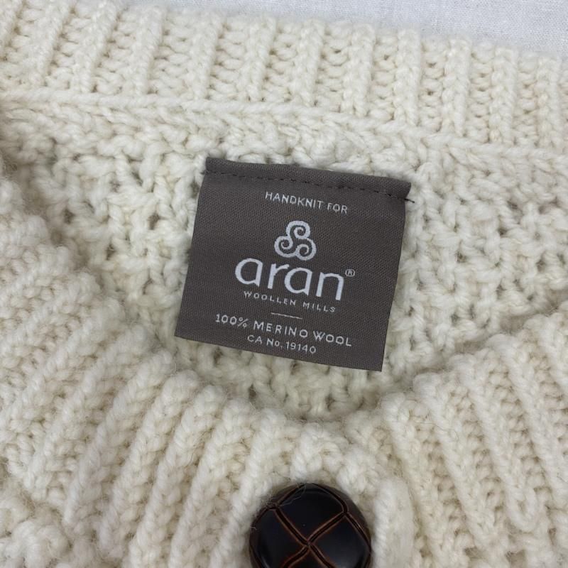 古着 Aran Woolen Mills アランウーレンミルズ メリノウール ハンドニット フィッシャーマン ケーブル カーディガン S 10137975 10137975 aran WOOLLEN MILLS カーディガン メリノウール ハンドニット