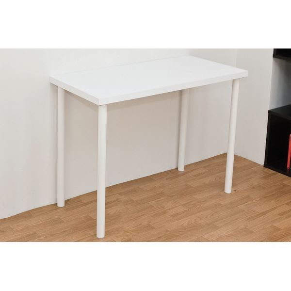 フリーテーブル 作業台 PCデスク 書斎テーブル 幅90cm×奥行45cm ホワイト 白 天板厚3cm 代引不可