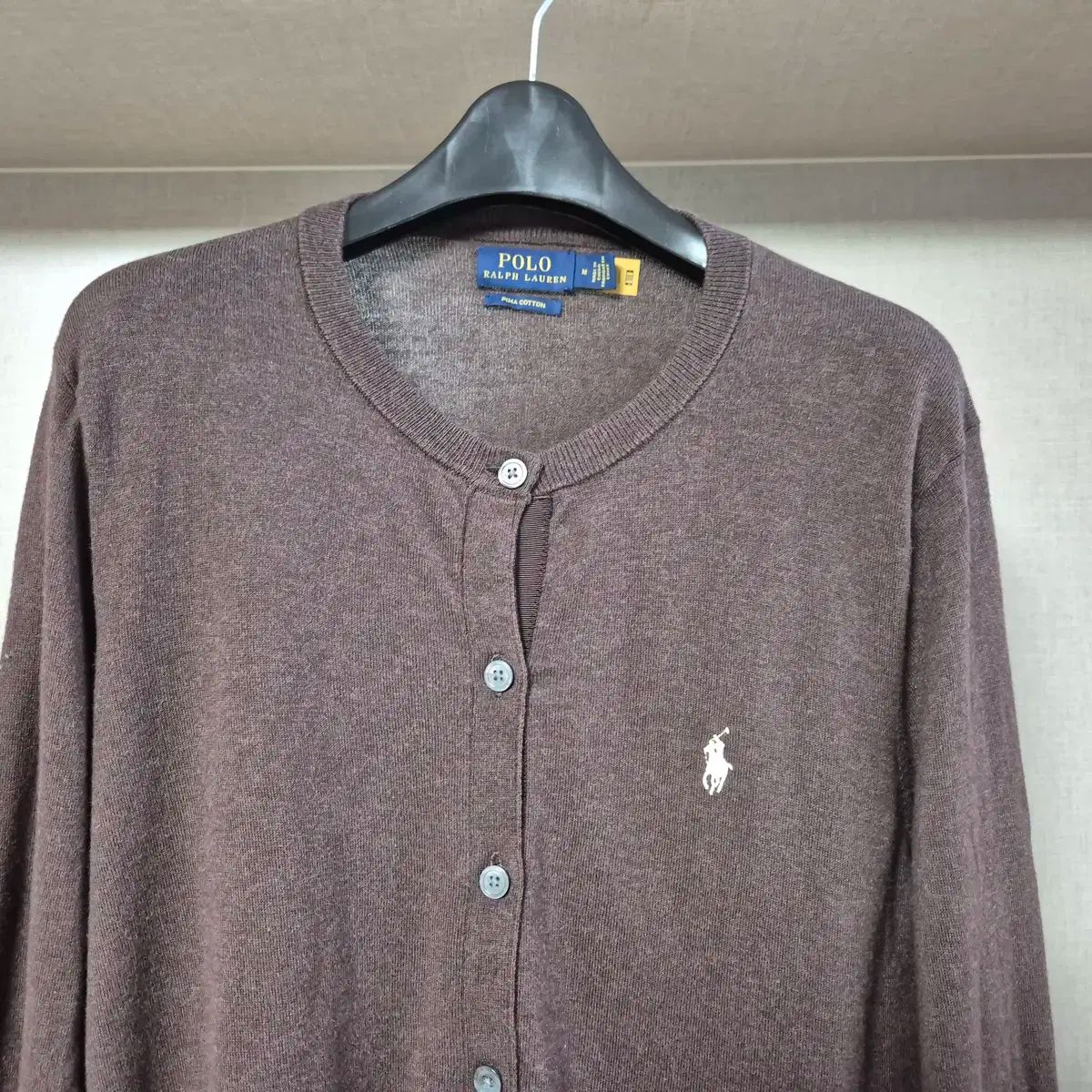 M ポロラルフローレン レディース ピマコットン ラウンド カーディガン