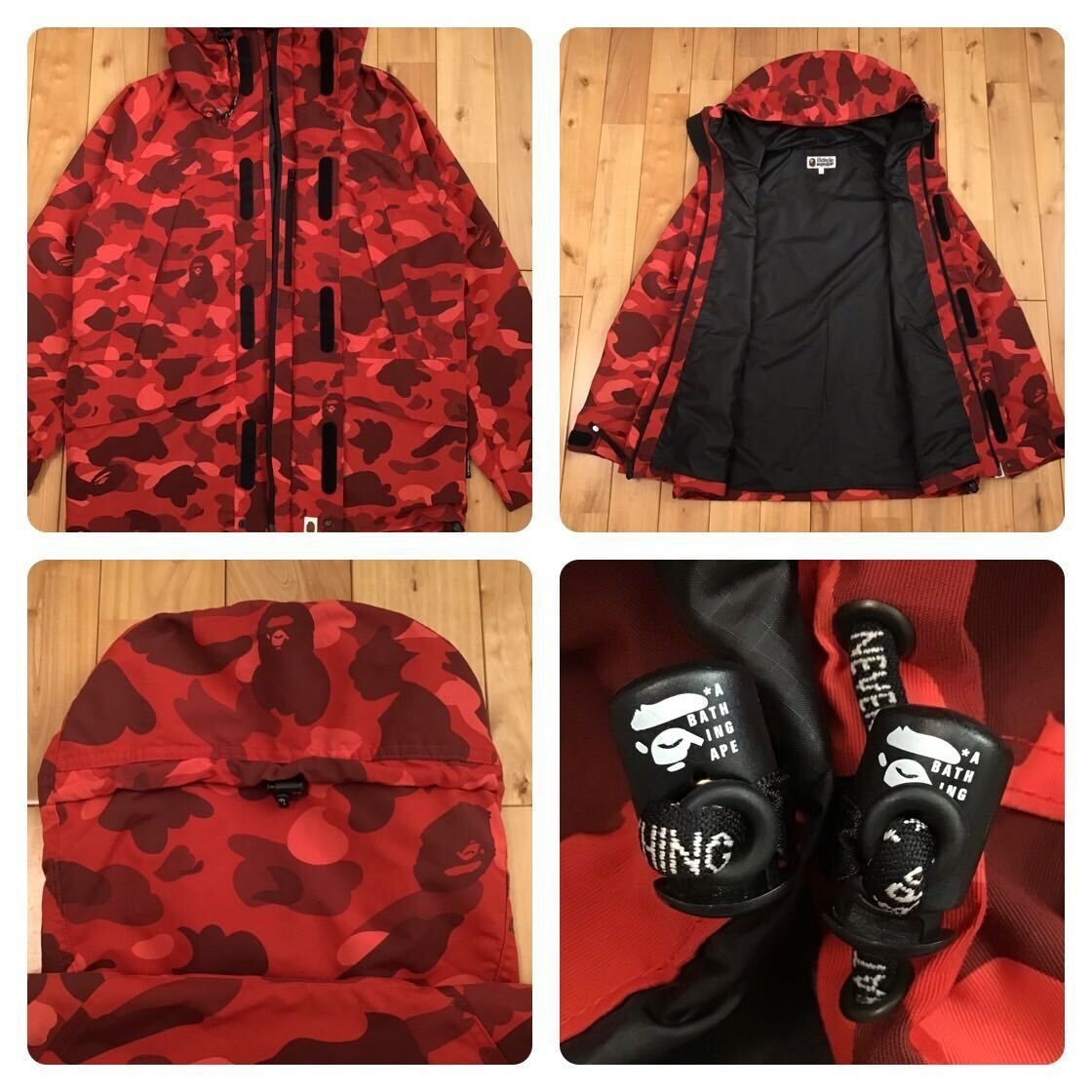 アベイシングエイプ　スノボジャケット　赤カモ（L size） アベイシングエイプスノボジャケット赤カモ（L size）