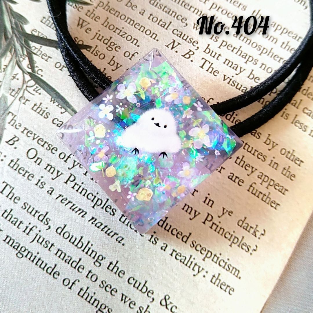 NO.333 レジンヘアゴムおすまし猫ちゃん レジン ヘアゴム 猫 2個セット No.333