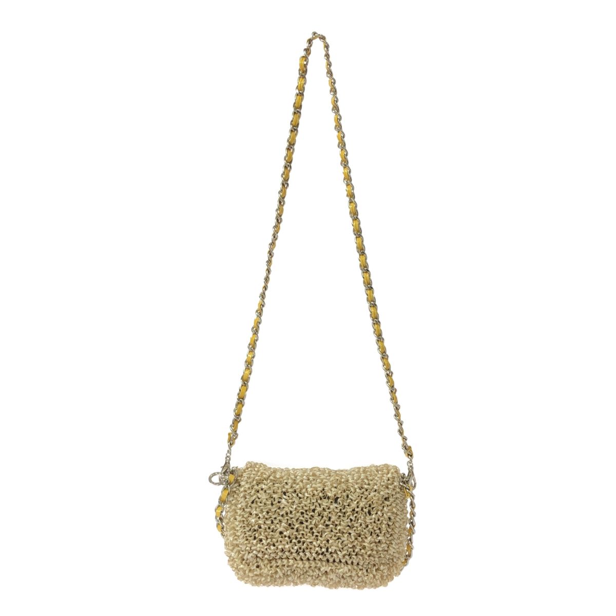 ANTEPRIMA Lucchetto 3Way Bag PVC Wire Semi-Shiny White Silver Gold