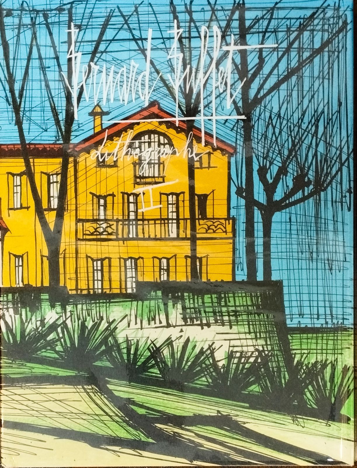 文学・小説 Bernard Buffet Lithographie Rare Original French Modernist H.C. Proof Lithograph Signed