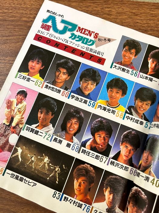 《当時物 明星ヘアカタログ MEN’S 秋・冬号 昭和59年11月》シブがき隊/菊池桃子/吉川晃司/チェッカーズ他 現状品