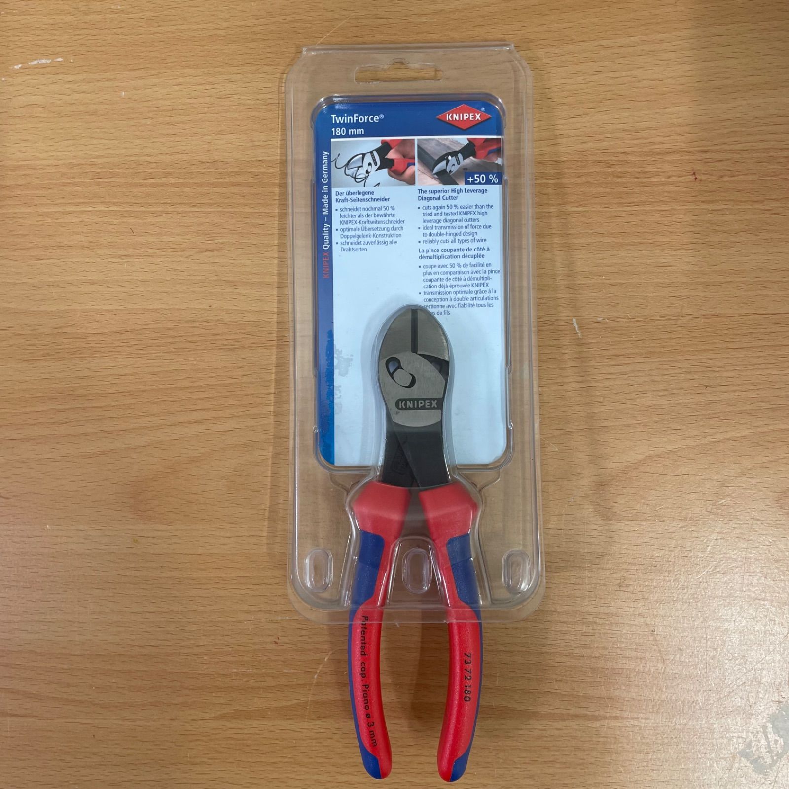 ♥品 KNIPEX クニペックス 7372180 ツインフォースニッパー 180mm A25-2121