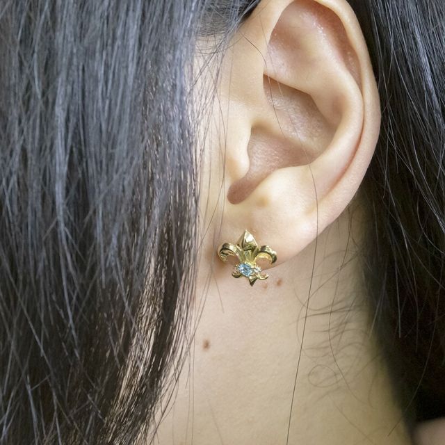 アクアマリン　jK10 ピアス　金　ゴールド　天然石 誕生石　ハート　チャーム WEB限定】3月誕生石 K10 イエローゴールド アクアマリン ピアス