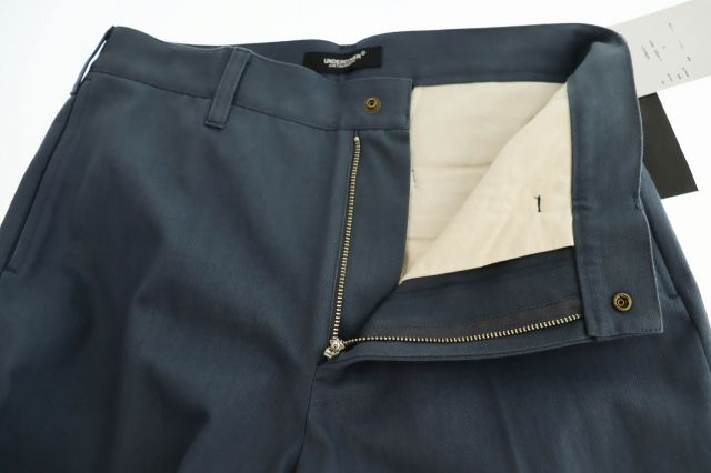 UNDERCOVER アンダーカバー センタープレススラックスパンツ アンダーカバー フェイクレザーショーツショートパンツ ブラック