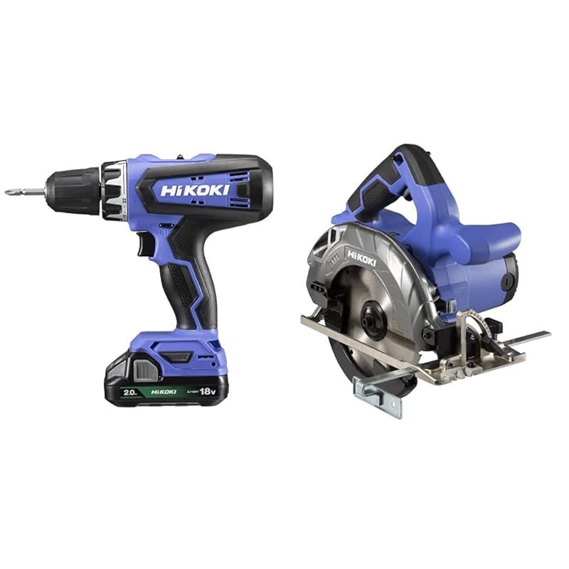 HiKOKI ハイコーキ 18V コードレス ドライバドリル チャック 1.5~13mm 22段クラッチ 2.0Ah 蓄電池×2個 充電器 ケース付 FDS18DF 2BG 0