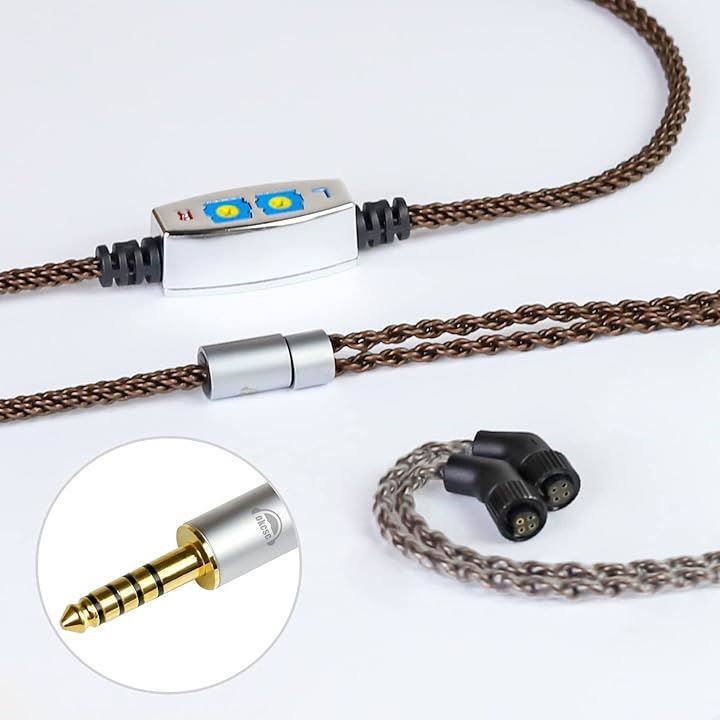 okcsc ZT8 JH 4Pin リケーブル イヤホン ヘッドホン用 低域調整機能搭載 8芯 OFC Audio用 Astell＆Kern用 JH11 JH13 V2 PRO Layla AION Rosieなどに適合 4.4mm
