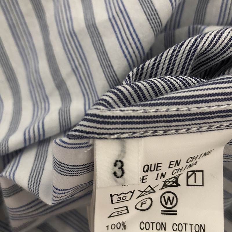 Yohji Yamamoto ストライプシャツ 美品 A A R ヨウジヤマモト 長袖コットンシャツ ストライプ 90s