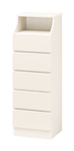 収納 衣類 ホワイト 幅44 タンス 高さ132.9 チェスト 奥行41.9cm CSC-1344HWH 白井産業 チェスカ
