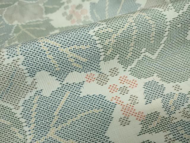 平和屋着物○上質な紬 色無地 薄色 正絹 逸品 AABB7887ck