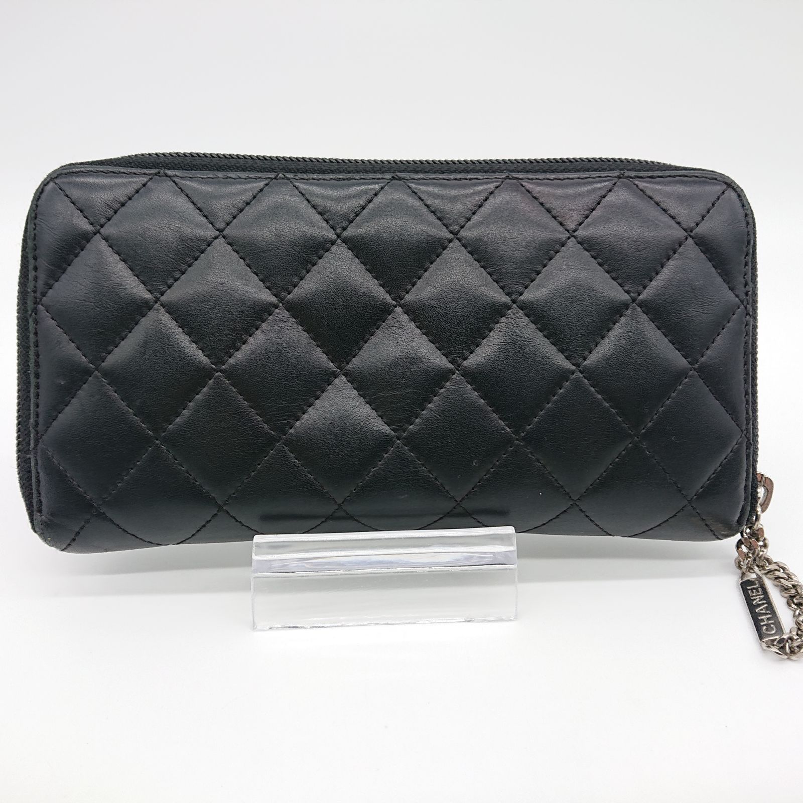 美品】 CHANEL シャネル 長財布 カンボンライン ラウンド ジップ 
