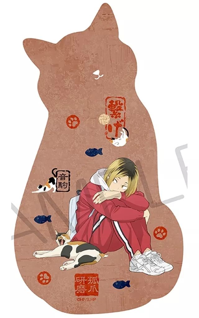 ハイキュー!! お昼寝クッション ケンマネコ 孤爪研磨 タグ付き