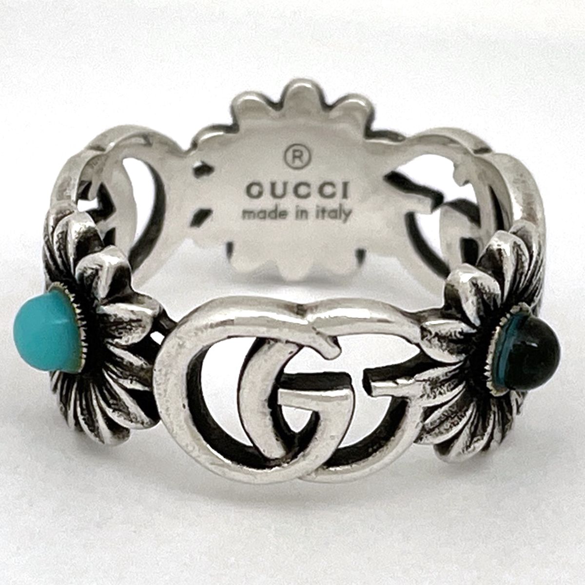 グッチ GUCCI ダブルG マザーオブパール リング 指輪 フラワー リング