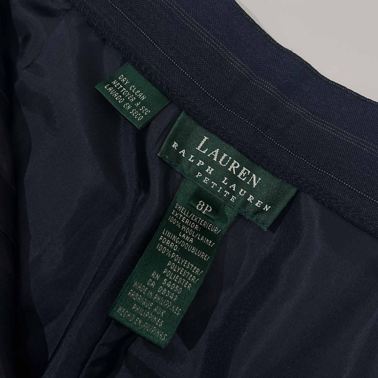 【ラルフローレン】　90s ストライプスラックス　イタリア製　ネイビー Ralph Lauren - 90s ポロ ラルフローレン シアサッカー