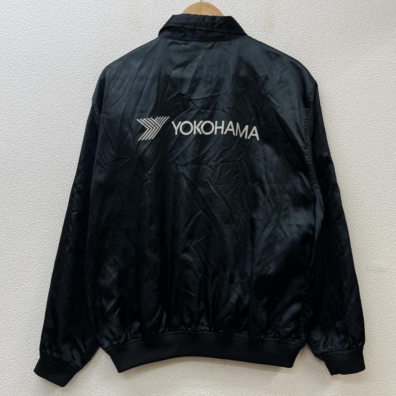 USED 古着 ジャケット、上着 ジャンパー、ブルゾン YOKOHAMA ヨコハマ ロゴ ナイロン 襟付き スタジャン