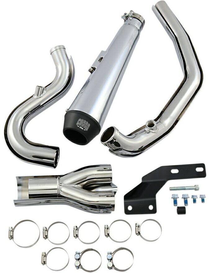 EL DIABLO 2in1 エキゾースト クローム：2007〜11年ソフテイル