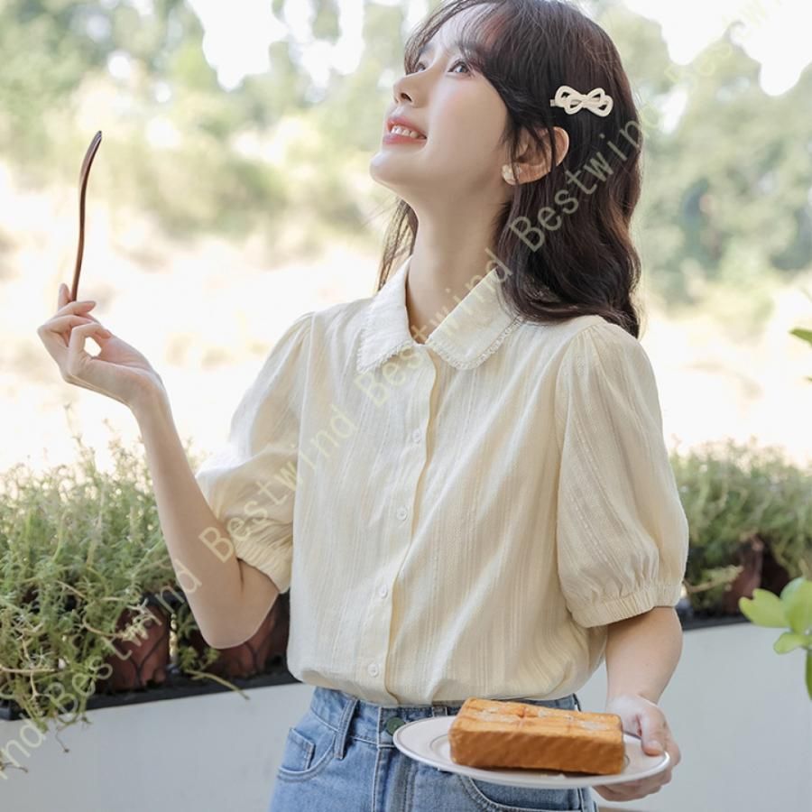 レディース シャツ 半袖 ブラウス カジュアル 折り襟 おしゃれ 着痩せ 夏物 カットソー プルオーバー フォーマル レディース 事務服 ユニフォーム エレガント レディース シャツ 半袖 ブラウス カジュアル 折り襟 おしゃれ