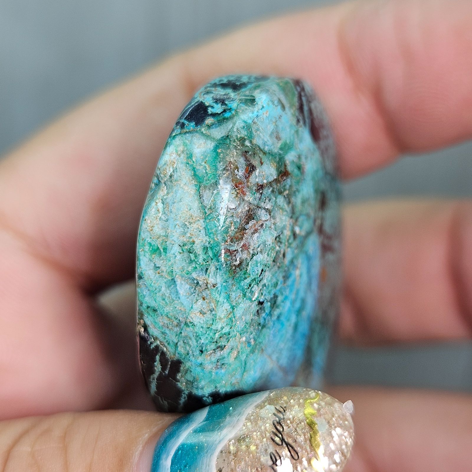 クリソコラ（クリソコーラ）エッグ 天然石 / 握り石 / パワーストーン