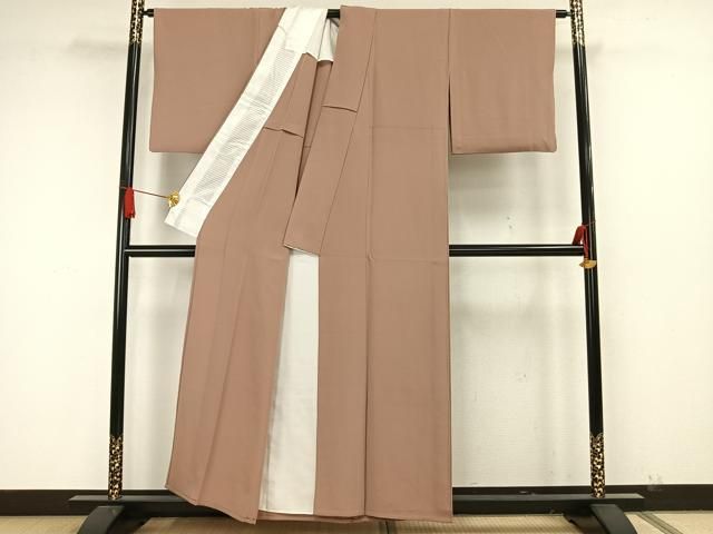 平和屋着物▽上質な色無地　単衣　 赤白橡色　正絹　逸品　AAAW7801fy 平和屋着物▽上質な色無地 単衣 赤白橡色 正絹 逸品 AAAW7801fy - メルカリ