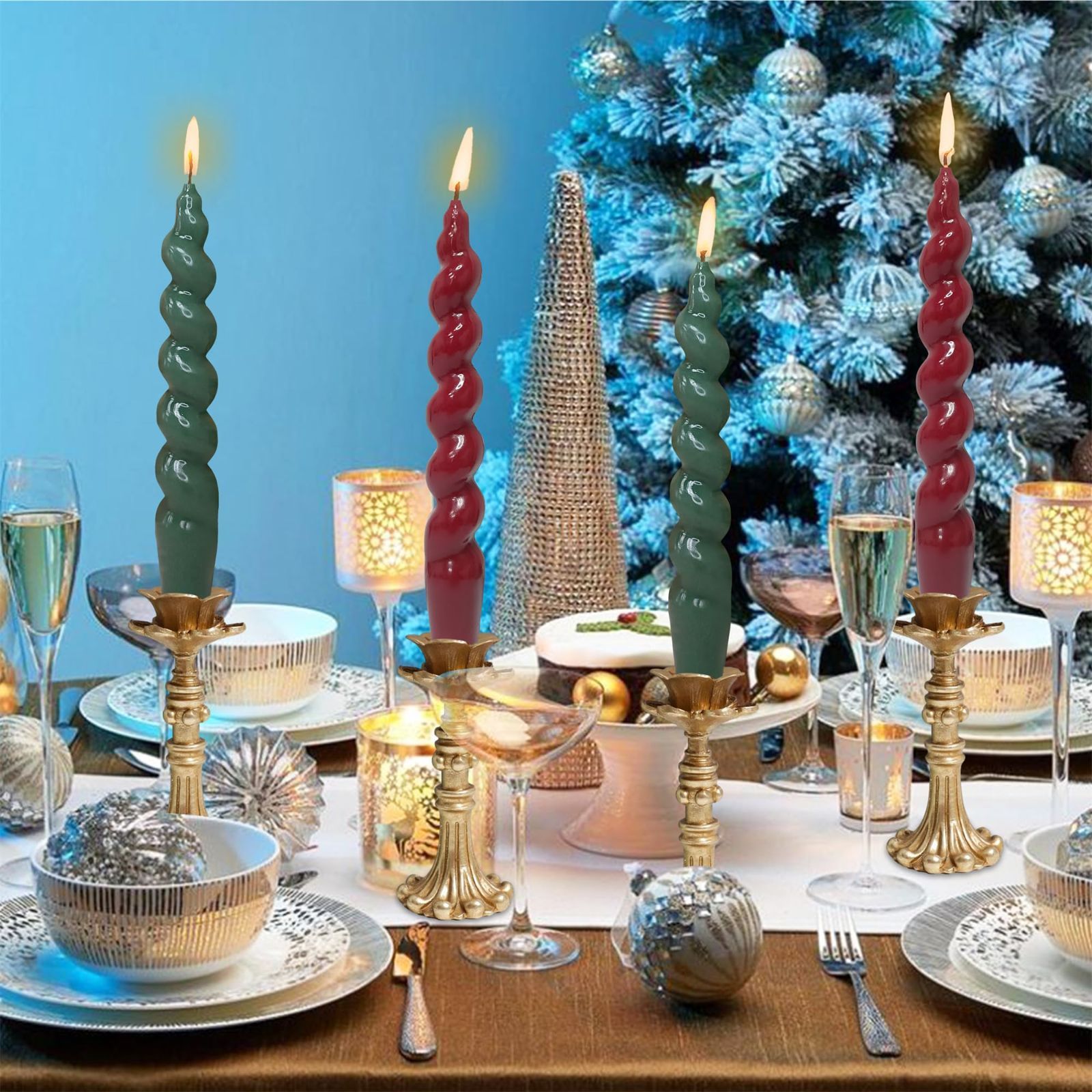 手作りらせん状のテーパーキャンドル