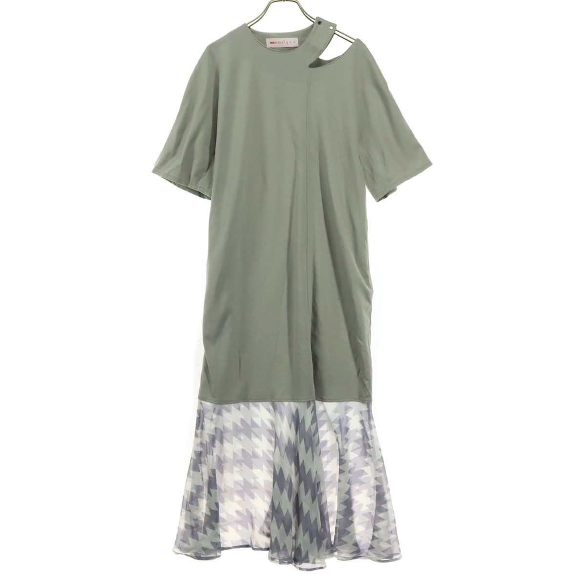 美品 mint designs ミントデザインズ 日本製 半袖 ロングワンピース 2 