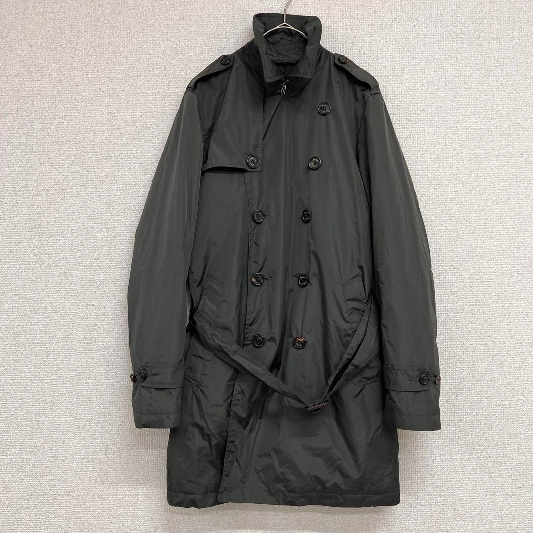 SEALUP シーラップ トレンチコート 中綿 ナイロン ロング オリーブ カーキ イタリア製 46 メンズ