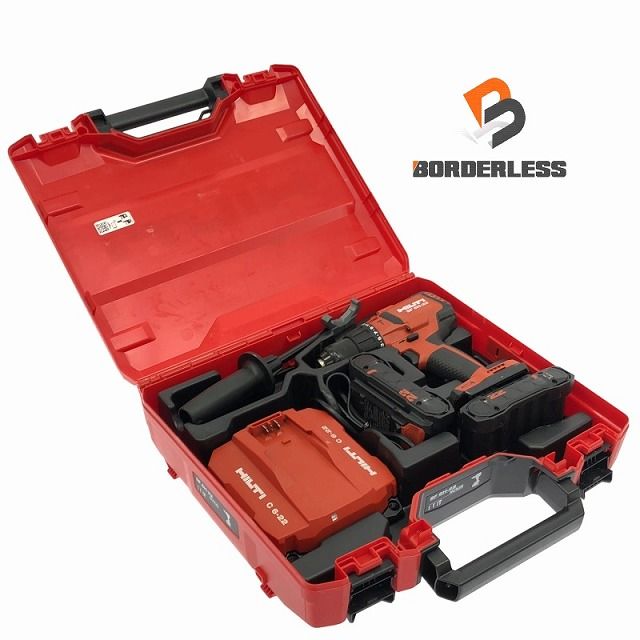 HILTI ヒルティ21.6V 充電式振動ドリルドライバー SF6H-22 バッテリー2個 21.6V 3.95Ah 充電器 ケース ハンドル付