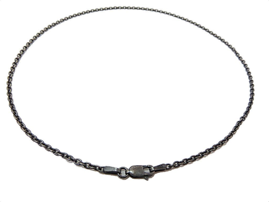 燻しあずきチェーン カット無し シルバー925 2.3mm 40cm～90cm 細丸 clx60